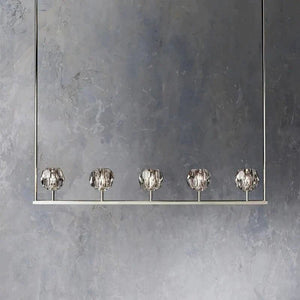 Kristina Glass Linear Dining Room Chandelier 48"