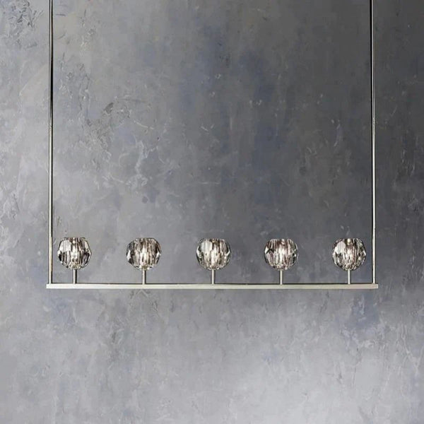 Kristina Glass Linear Dining Room Chandelier 48"