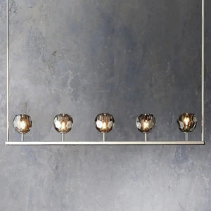 Kristina Glass Linear Dining Room Chandelier 48"