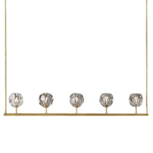 Kristina Glass Linear Dining Room Chandelier 48"