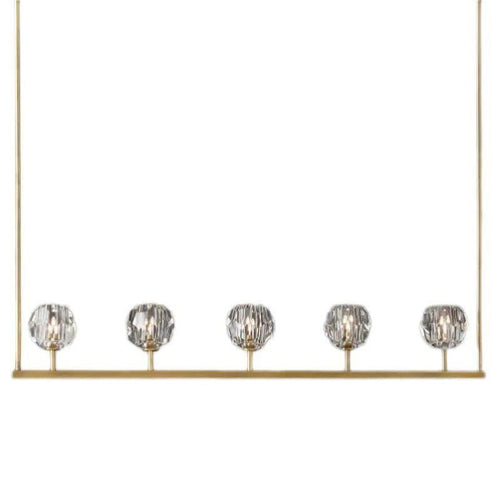 Kristina Glass Linear Dining Room Chandelier 48"