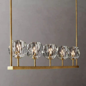Kristina Glass Linear Dining Room Chandelier 48"