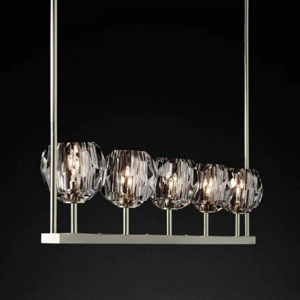 Kristina Glass Linear Dining Room Chandelier 48"