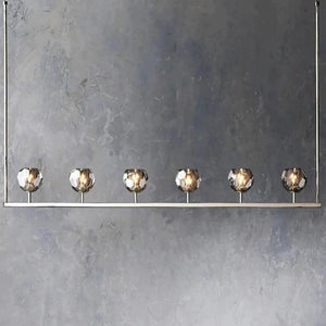 Kristina Glass Linear Dining Room Chandelier 60"