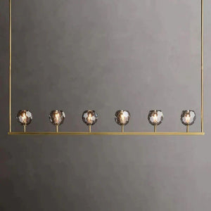 Kristina Glass Linear Dining Room Chandelier 60"