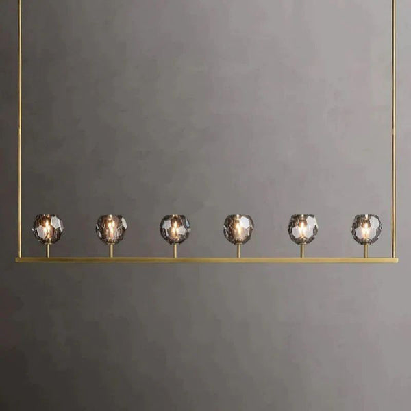 Kristina Glass Linear Dining Room Chandelier 60"