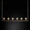 Kristina Glass Linear Dining Room Chandelier 60"