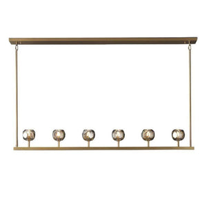 Kristina Glass Linear Dining Room Chandelier 60"