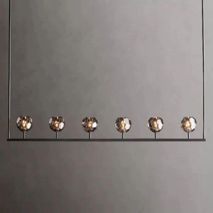 Kristina Glass Linear Dining Room Chandelier 60"