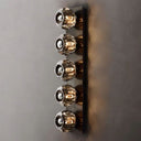 Kristina Smoke Glass Linear Grand Bathroom Wall Sconce