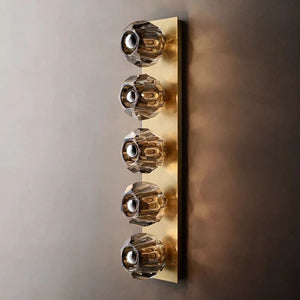 Kristina Smoke Glass Linear Grand Bathroom Wall Sconce