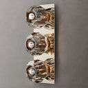 Kristina Smoke Glass Linear Short Bathroom Wall Sconce
