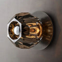 Kristina Smoke Glass Petite Bathroom Wall Sconce
