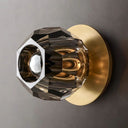 Kristina Smoke Glass Petite Bathroom Wall Sconce