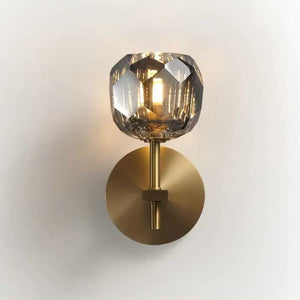 Kristina Smoke Glass Short Wall Sconce