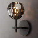 Kristina Smoke Glass Short Wall Sconce