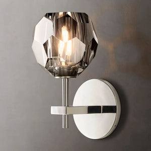 Kristina Smoke Glass Short Wall Sconce