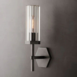 Lambet Hexagonal Short Bathroom Wall Sconce