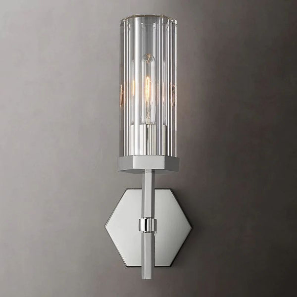 Lambet Hexagonal Short Bathroom Wall Sconce