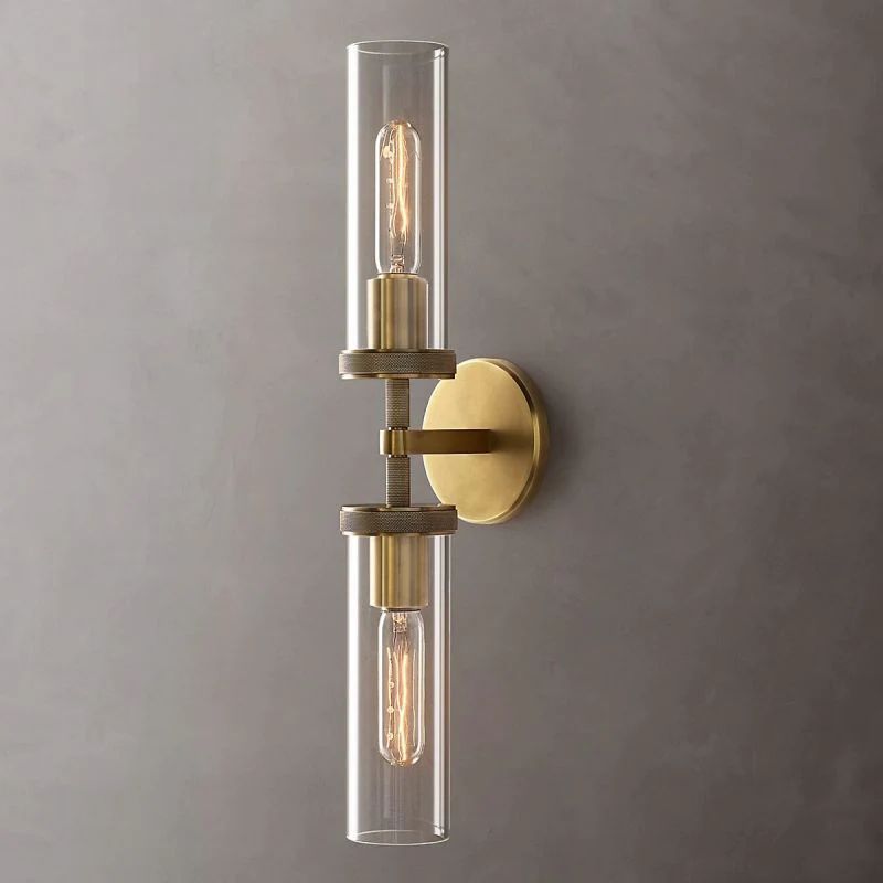 Lambet Round Linear Short Bathroom Wall Sconce