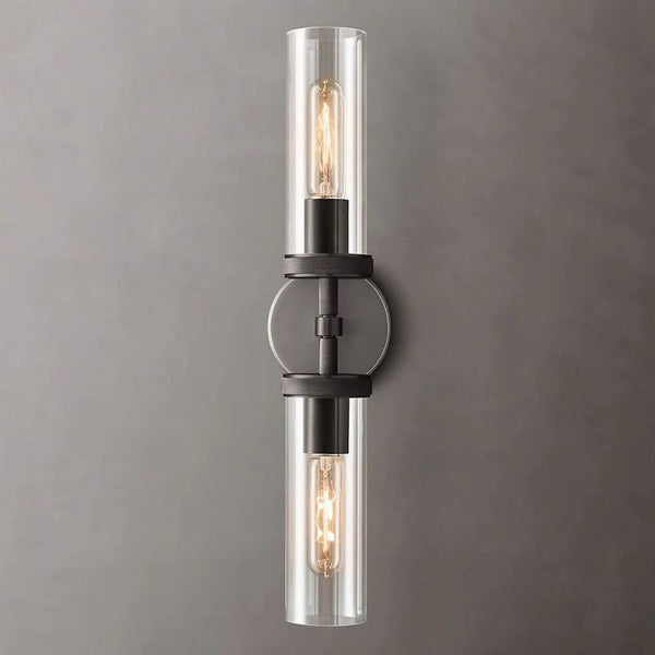 Lambet Round Linear Short Bathroom Wall Sconce
