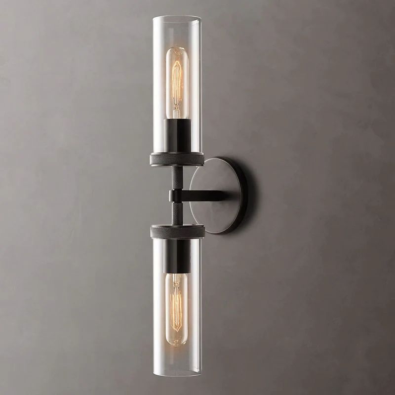 Lambet Round Linear Short Bathroom Wall Sconce