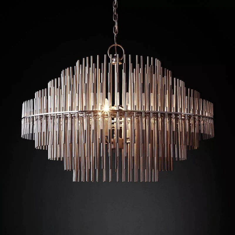 Lilian Sculpture Round Dining Room Chandelier 42"