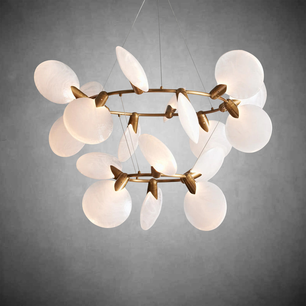 Lyla 2-Tier Halo Glass Chandelier with 18 Integrated LEDs