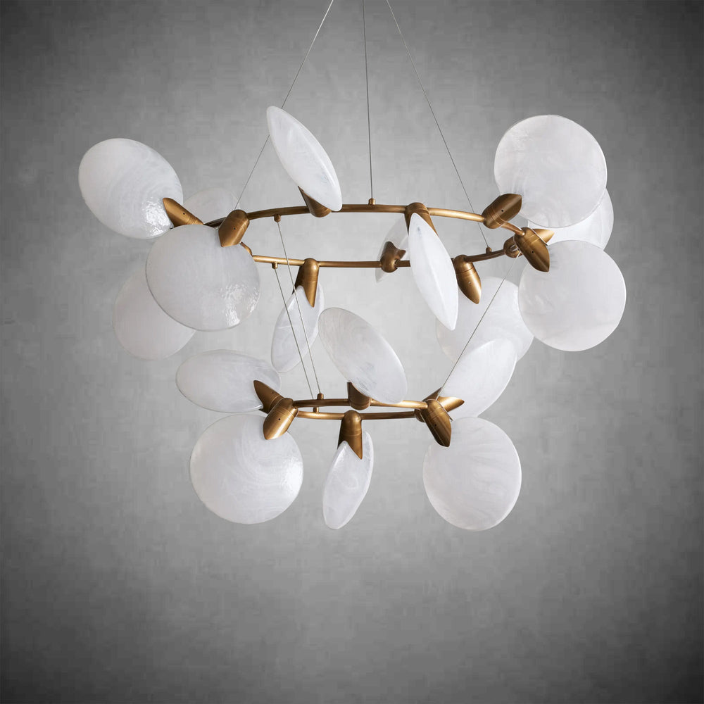 Lyla 2-Tier Halo Glass Chandelier with 18 Integrated LEDs