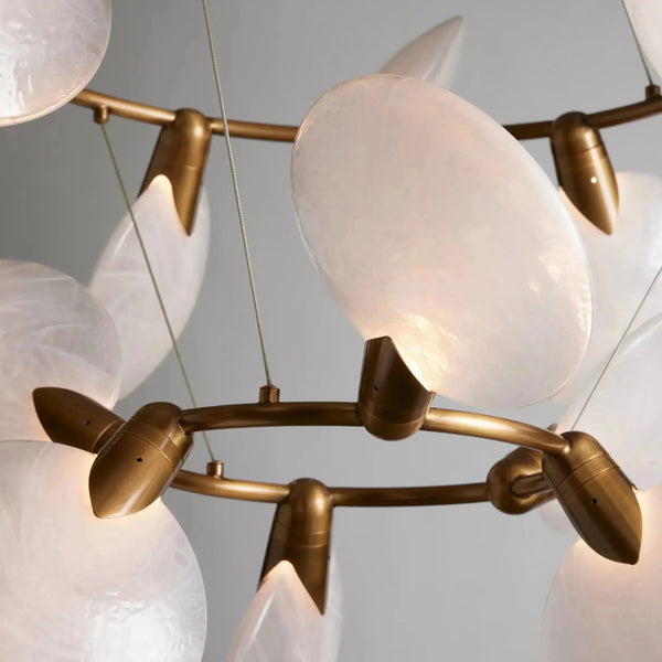 Lyla 2-Tier Halo Glass Chandelier with 18 Integrated LEDs