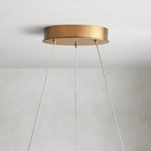 Lyla Halo Hand-Blown Glass Petal Chandelier with Adjustable Drop LEDs