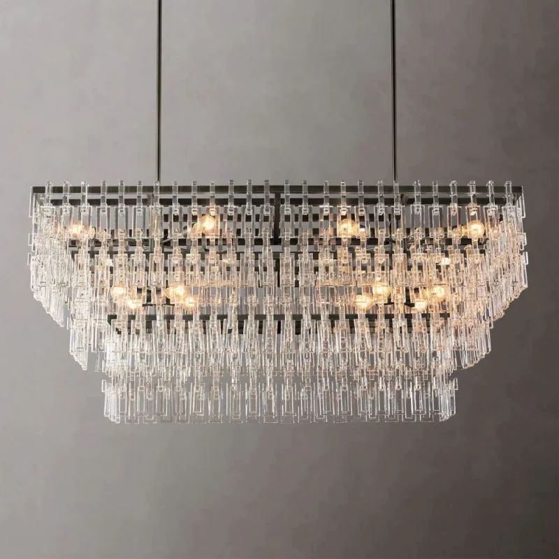 Marigna 3-Tier Rectangle Living Room Chandelier 60"