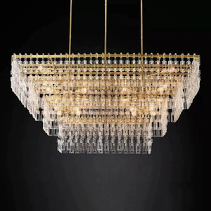 Marigna 4-Tier Rectangle Living Room Chandelier 72"