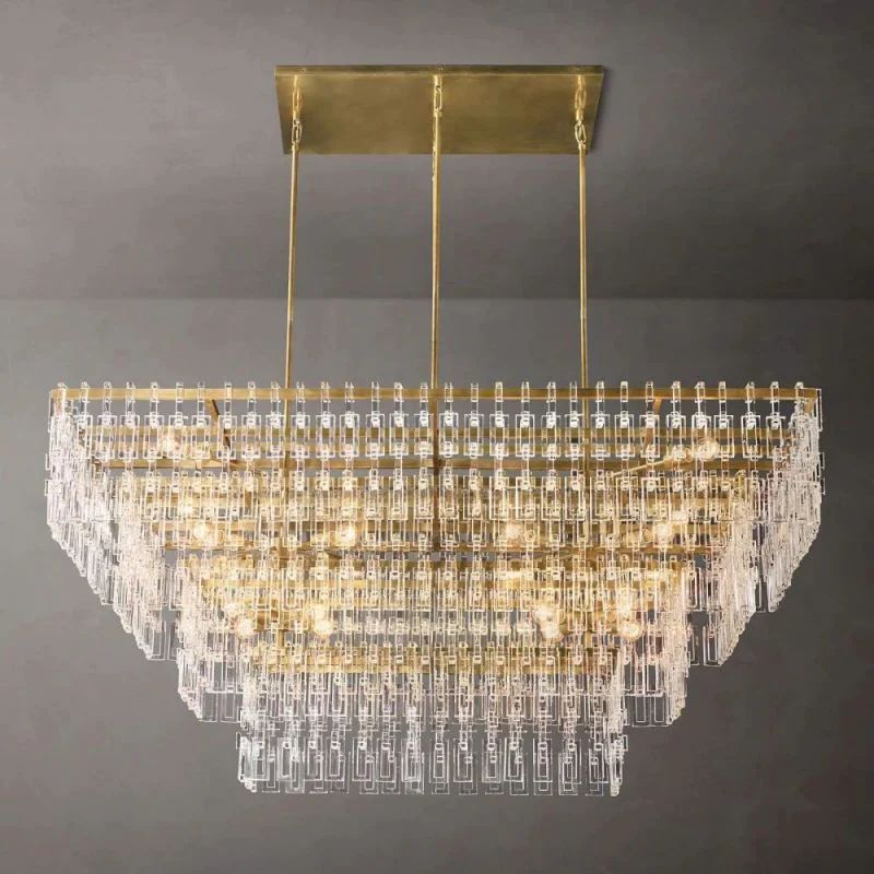 Marigna 4-Tier Rectangle Living Room Chandelier 72"