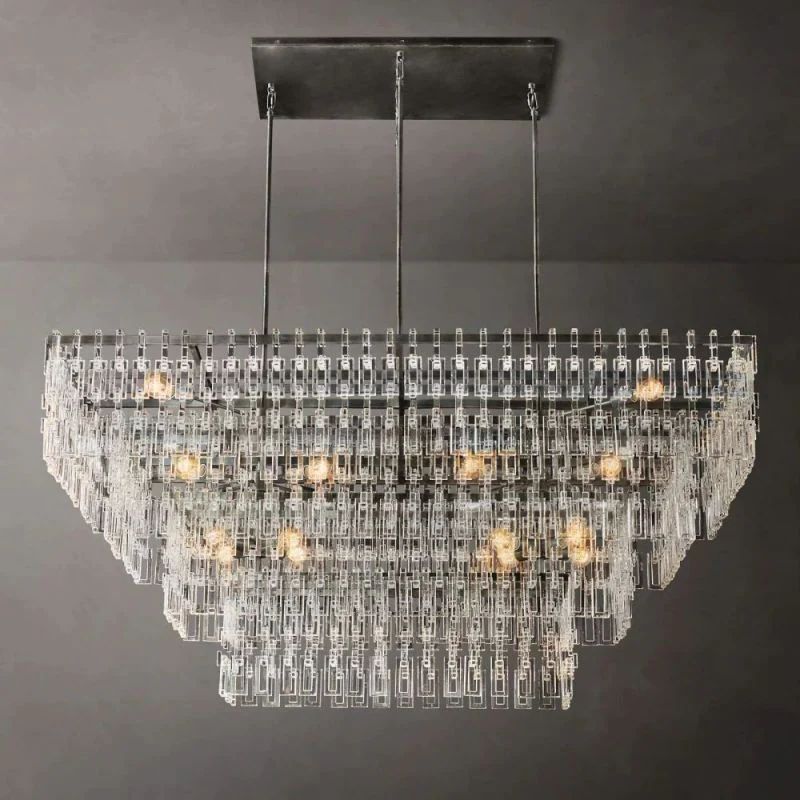 Marigna 4-Tier Rectangle Living Room Chandelier 72"