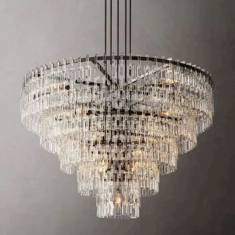 Marigna 5-Tier Round Chandelier 60" For Living Room