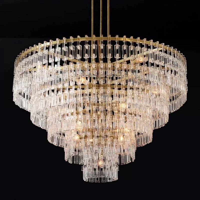 Marigna 5-Tier Round Chandelier 60" For Living Room