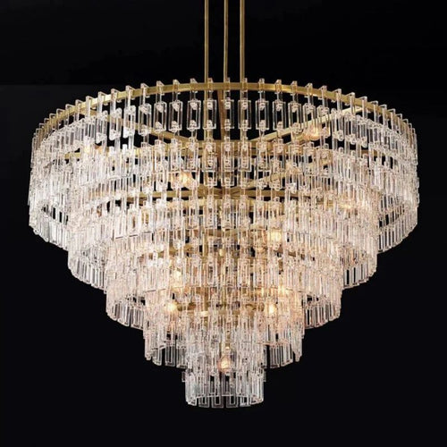 Marigna 5-Tier Round Chandelier 60" For Living Room