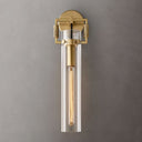 Mechanic Glass Cylinder Bedroom Wall Sconce 16''