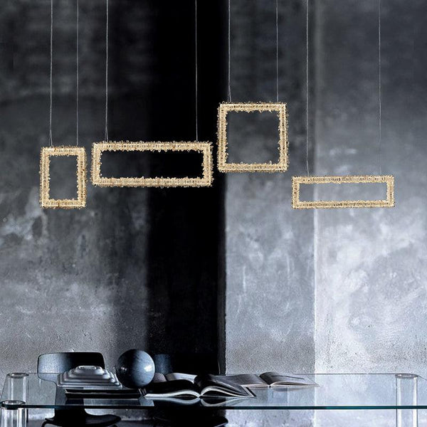 Besy Modern Rock Crystal Dining Room Chandelier