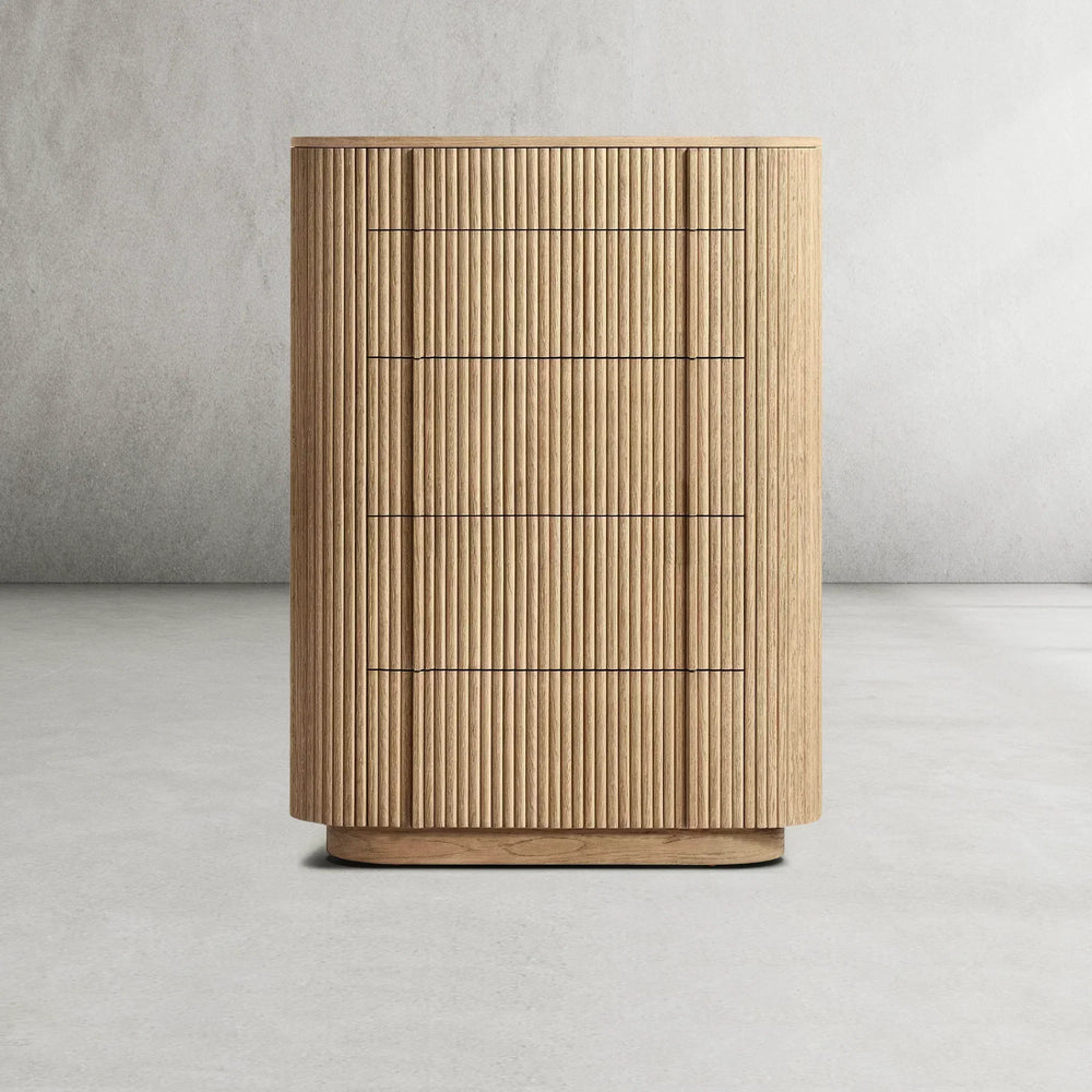 Mulholland Modern Cabinet 5-Drawer Narrow Dresser