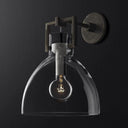 Mechanic Glass Cloche Bedroom Sconce 10''