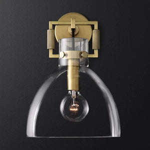 Mechanic Glass Cloche Bedroom Sconce 10''