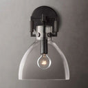 Mechanic Glass Bedroom Cloche Sconce 8''
