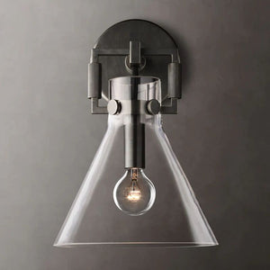 Mechanic Glass Funnel Bedroom Sconce