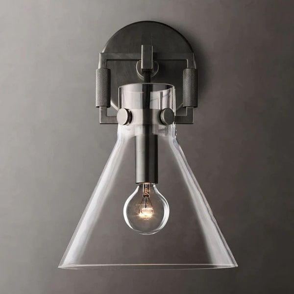 Mechanic Glass Funnel Bedroom Sconce