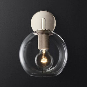 Mechanic Globe Shade Bedroom Sconce