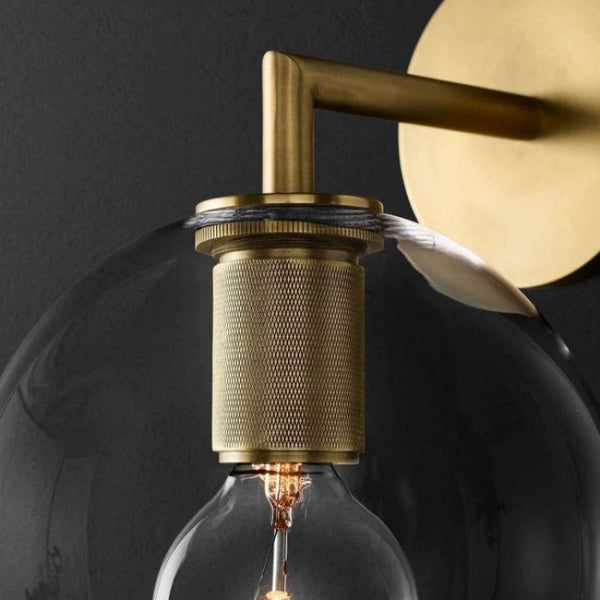 Mechanic Globe Shade Bedroom Sconce