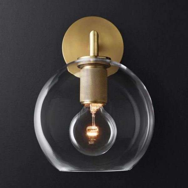 Mechanic Globe Shade Bedroom Sconce