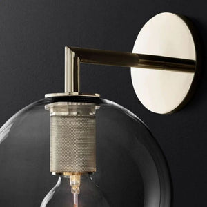 Mechanic Globe Shade Bedroom Sconce